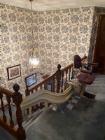 Bruno curved stairlift install in home in Connecticut by Lifeway Mobility