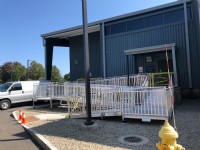 aluminum commercial modular wheelchair ramp installed for a university in Connecticut