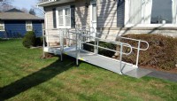 aluminum wheelchair ramp in Meriden Connecticut installed by Lifeway Mobility