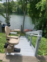 outdoor stairlift for lake access installed by Lifeway Mobility in Connecticut
